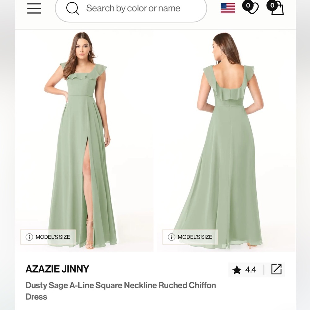 Azazie Jinny Dress in Dusty Sage